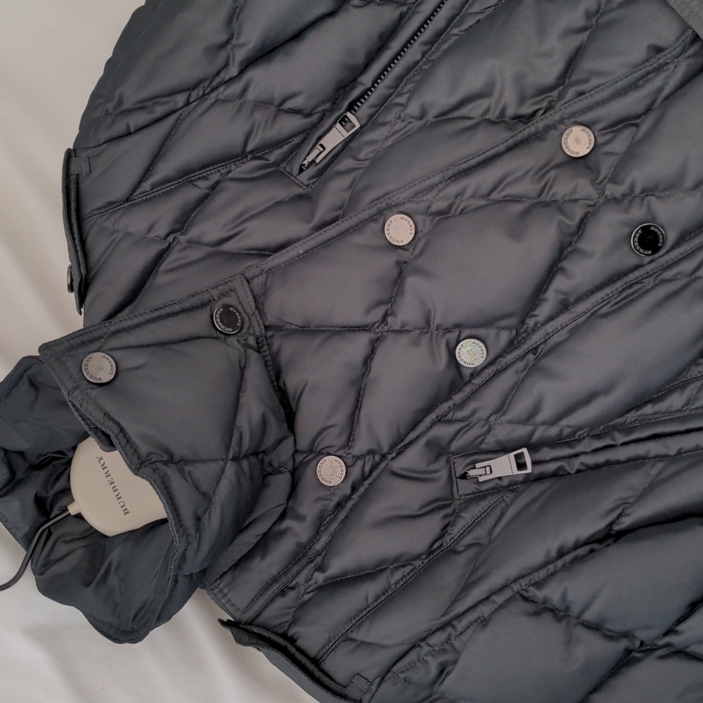 Burberry Quilted Jacket Dark Gray S